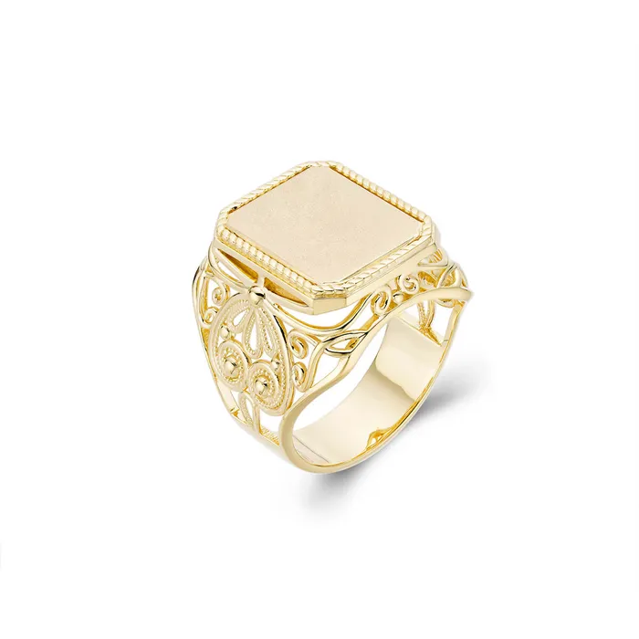 Rings LJ Fancy Spade Signet Style Ring