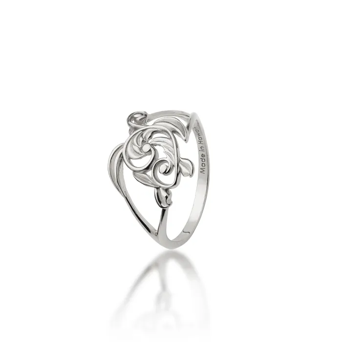Rings Maui Divers Jewelry Living Heirloom Honu Ring White Gold 16mm
