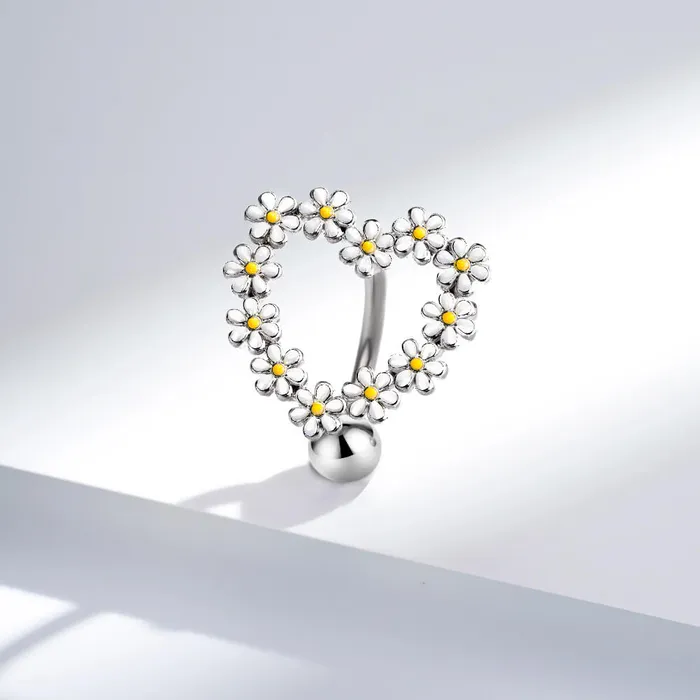 Rings OUFER BODY JEWELRY 14G Daisy Design Belly Button Ring Rings OUFER BODY JEWELRY 14G Daisy Design Belly Button Ring