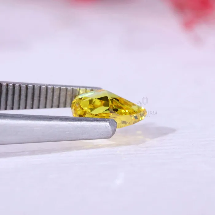 Rings Pear Cut Fancy Vivid Yellow Diamond for Custom Engagement Ring Diamondrensu