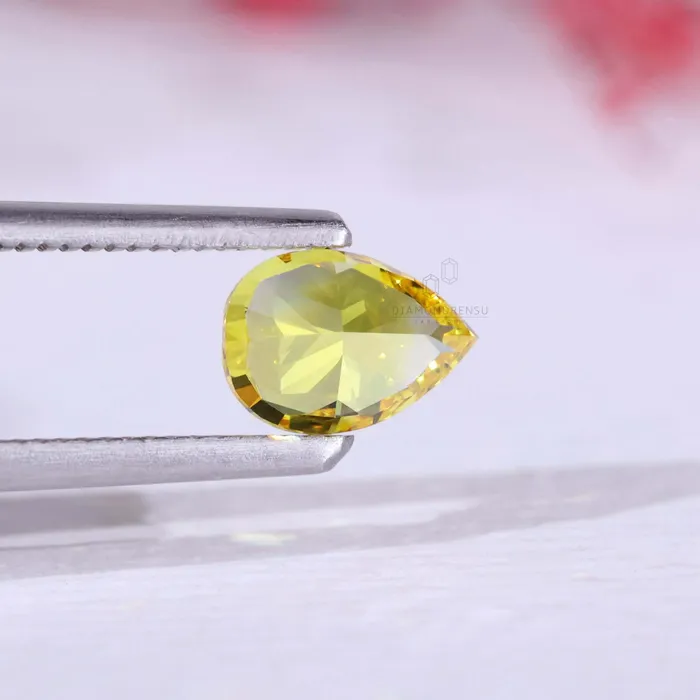 Rings Pear Cut Fancy Vivid Yellow Diamond for Custom Engagement Ring Diamondrensu