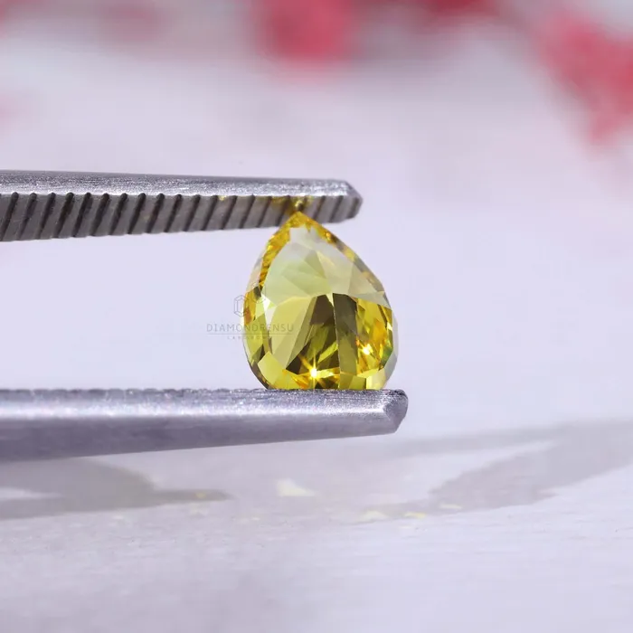 Rings Pear Cut Fancy Vivid Yellow Diamond for Custom Engagement Ring Diamondrensu