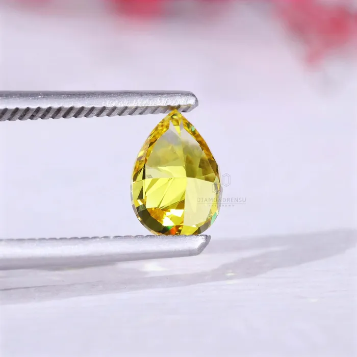 Rings Pear Cut Fancy Vivid Yellow Diamond for Custom Engagement Ring Diamondrensu