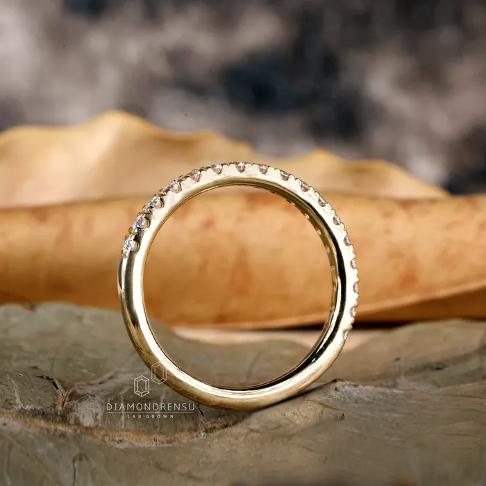 Rings Round Brilliant Cut Lab Grown Diamond Wedding Band Half Eternity Band Diamondrensu