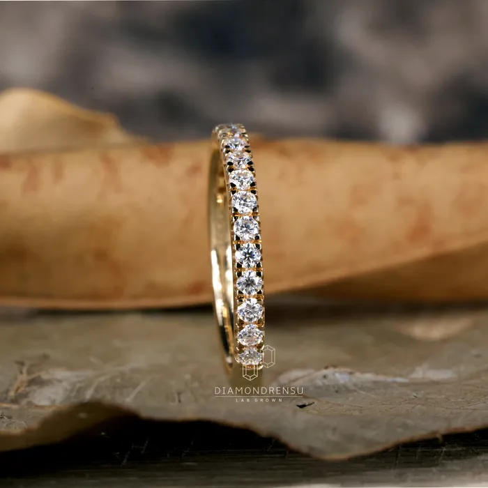 Rings Round Brilliant Cut Lab Grown Diamond Wedding Band Half Eternity Band Diamondrensu