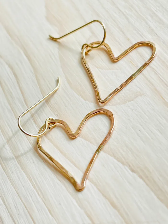 Salty But Sweet Earrings Gold Baby Heart Earrings