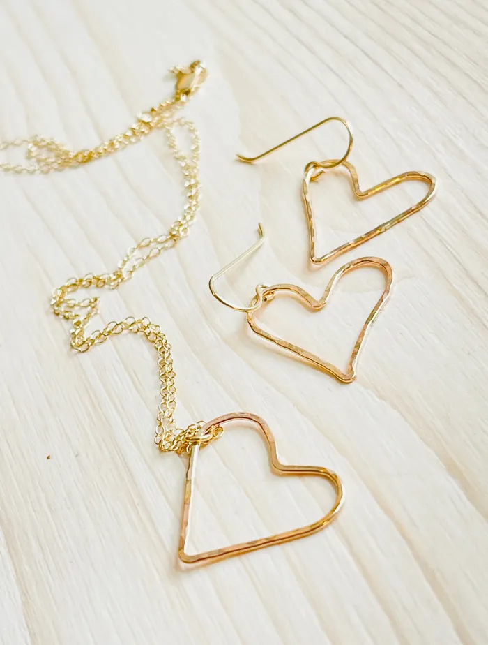 Salty But Sweet Earrings Gold Baby Heart Earrings