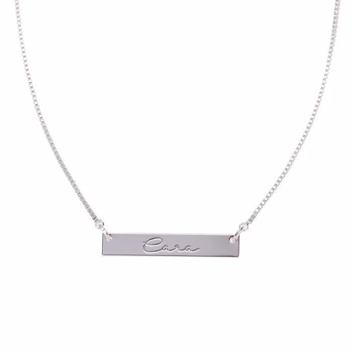 Silver Cara Bar Necklace Betty and Biddy Necklaces