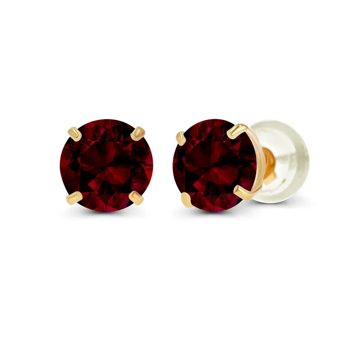 Silver Earrings Genuine 14K Gold Plated Solid 925 Sterling Silver 4mm Round Genuine Birthstone Gemstone Hypoallergenic Stud Earrings For Women and Girls Silver Earrings Genuine 14K Gold Plated Solid 925 Sterling Silver 4mm Round Genuine Birthstone Gemstone Hypoallergenic Stud Earrings For Women and Girls
