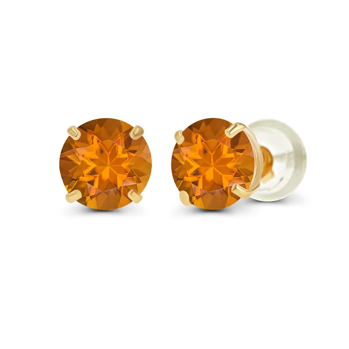 Silver Earrings Genuine 14K Gold Plated Solid 925 Sterling Silver 4mm Round Genuine Birthstone Gemstone Hypoallergenic Stud Earrings For Women and Girls Silver Earrings Genuine 14K Gold Plated Solid 925 Sterling Silver 4mm Round Genuine Birthstone Gemstone Hypoallergenic Stud Earrings For Women and Girls