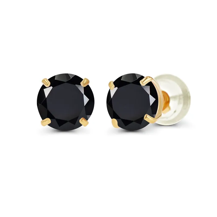 Silver Earrings Genuine 14K Gold Plated Solid 925 Sterling Silver 4mm Round Genuine Birthstone Gemstone Hypoallergenic Stud Earrings For Women and Girls Silver Earrings Genuine 14K Gold Plated Solid 925 Sterling Silver 4mm Round Genuine Birthstone Gemstone Hypoallergenic Stud Earrings For Women and Girls