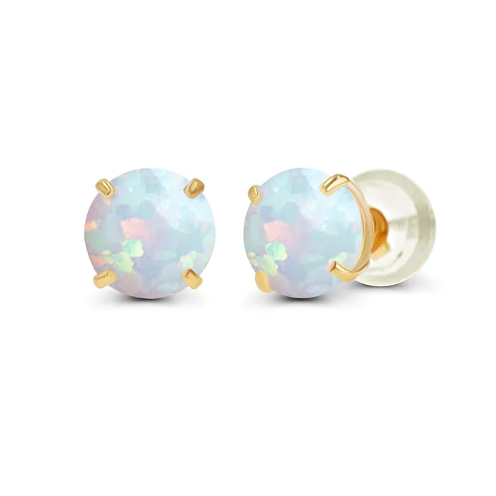 Silver Earrings Genuine 14K Gold Plated Solid 925 Sterling Silver 4mm Round Genuine Birthstone Gemstone Hypoallergenic Stud Earrings For Women and Girls Silver Earrings Genuine 14K Gold Plated Solid 925 Sterling Silver 4mm Round Genuine Birthstone Gemstone Hypoallergenic Stud Earrings For Women and Girls