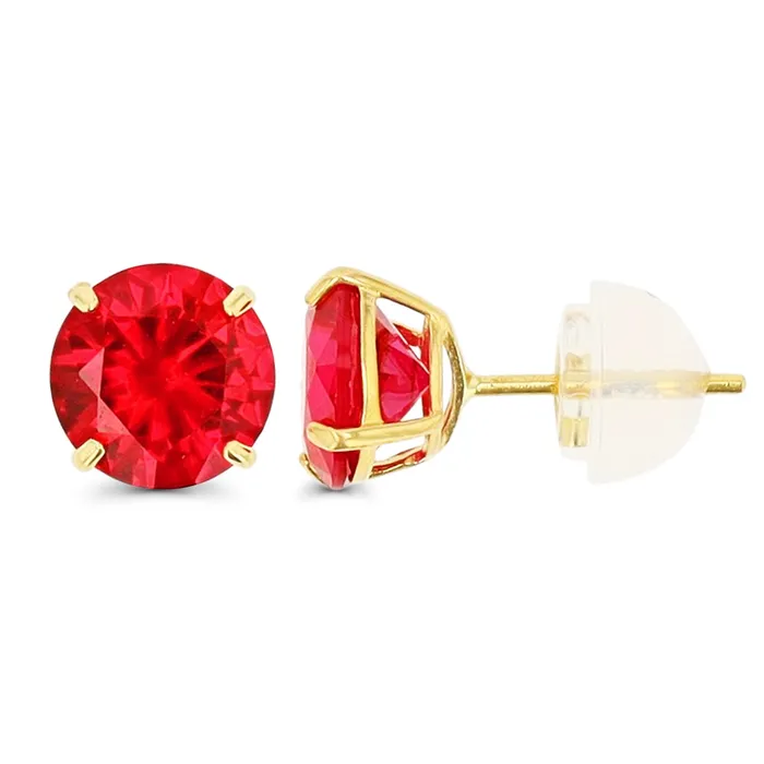 Silver Earrings Genuine 14K Gold Plated Solid 925 Sterling Silver 4mm Round Genuine Birthstone Gemstone Hypoallergenic Stud Earrings For Women and Girls Silver Earrings Genuine 14K Gold Plated Solid 925 Sterling Silver 4mm Round Genuine Birthstone Gemstone Hypoallergenic Stud Earrings For Women and Girls