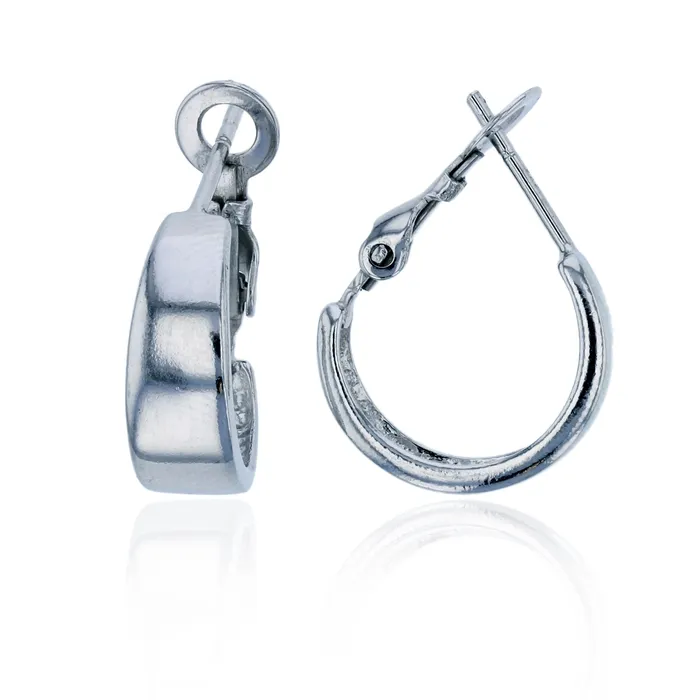 Silver Earrings Sterling Silver Polished Omega Back Hoop Earrings for Women 5x16mm Oval Hoop Earrings Secure Bar Closure 14k Plated Shiny Classic Earrings Silver Earrings Sterling Silver Polished Omega Back Hoop Earrings for Women 5x16mm Oval Hoop Earrings Secure Bar Closure 14k Plated Shiny Classic Earrings