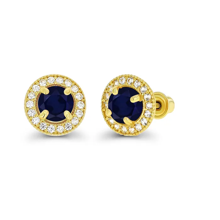 Silver Earrings Sterling Silver Rhodium 45mm Amethyst 1mm Created White Sapphire Milgrain Halo Screwback Earrings Silver Earrings Sterling Silver Rhodium 45mm Amethyst 1mm Created White Sapphire Milgrain Halo Screwback Earrings