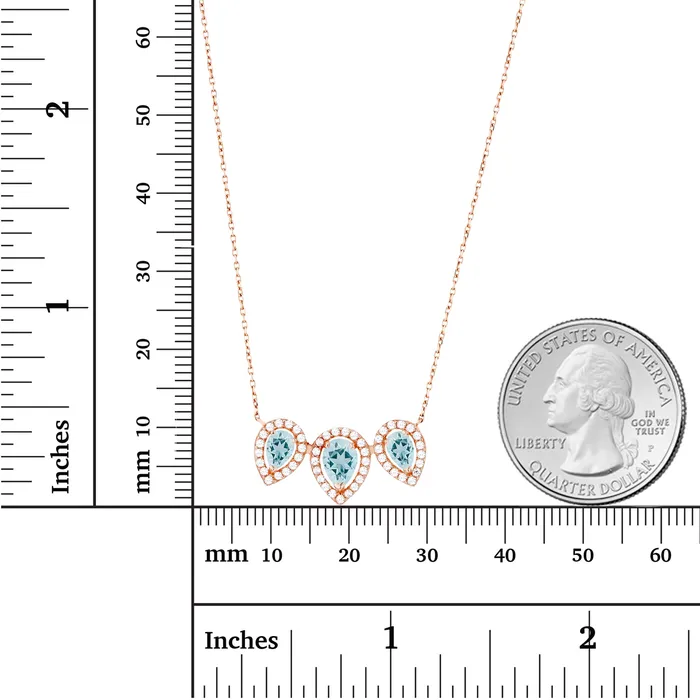 Silver Necklaces Sterling Silver Rhodium Triple Pear Amethyst Created White Sapphire Halo 18 Necklace Silver Necklaces Sterling Silver Rhodium Triple Pear Amethyst Created White Sapphire Halo 18 Necklace