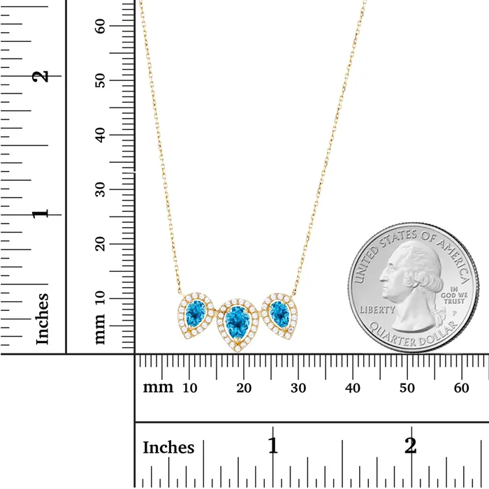 Silver Necklaces Sterling Silver Rhodium Triple Pear Amethyst Created White Sapphire Halo 18 Necklace Silver Necklaces Sterling Silver Rhodium Triple Pear Amethyst Created White Sapphire Halo 18 Necklace