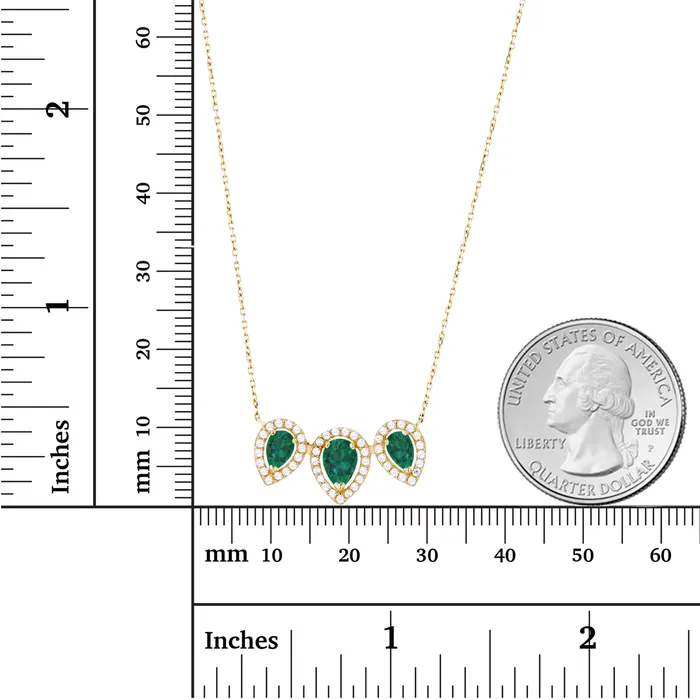 Silver Necklaces Sterling Silver Rhodium Triple Pear Amethyst Created White Sapphire Halo 18 Necklace Silver Necklaces Sterling Silver Rhodium Triple Pear Amethyst Created White Sapphire Halo 18 Necklace