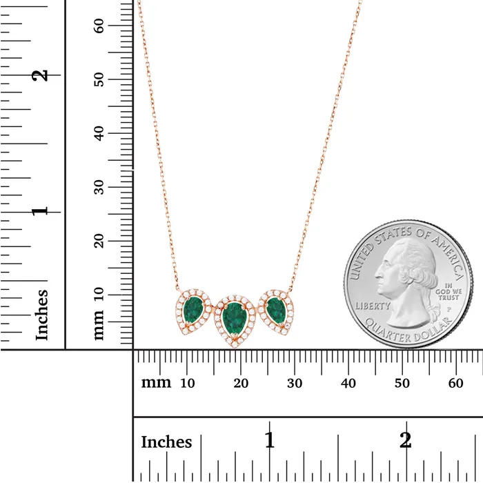 Silver Necklaces Sterling Silver Rhodium Triple Pear Amethyst Created White Sapphire Halo 18 Necklace Silver Necklaces Sterling Silver Rhodium Triple Pear Amethyst Created White Sapphire Halo 18 Necklace