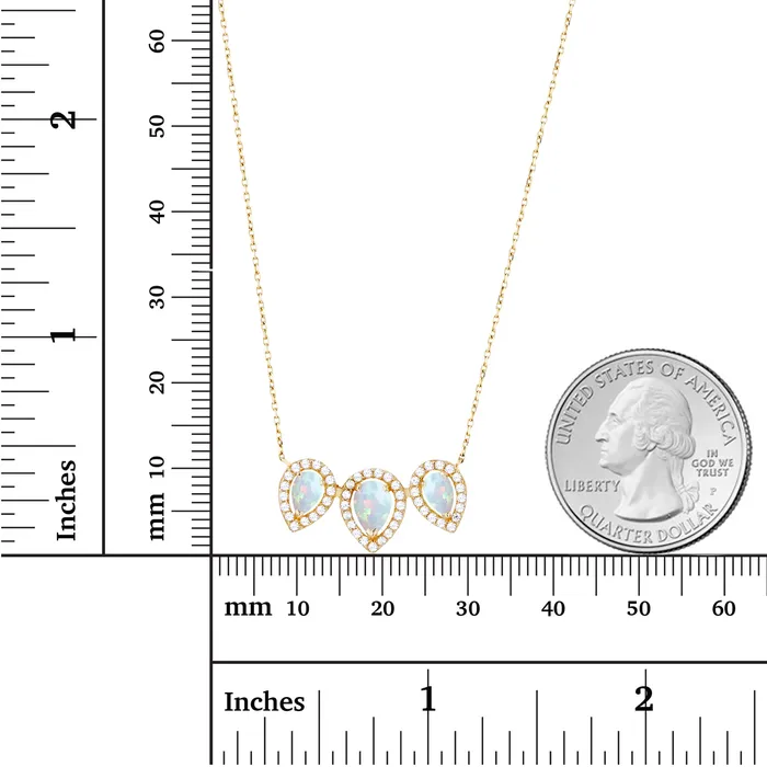 Silver Necklaces Sterling Silver Rhodium Triple Pear Amethyst Created White Sapphire Halo 18 Necklace Silver Necklaces Sterling Silver Rhodium Triple Pear Amethyst Created White Sapphire Halo 18 Necklace
