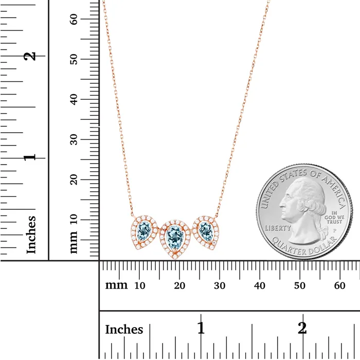 Silver Necklaces Sterling Silver Rhodium Triple Pear Amethyst Created White Sapphire Halo 18 Necklace Silver Necklaces Sterling Silver Rhodium Triple Pear Amethyst Created White Sapphire Halo 18 Necklace