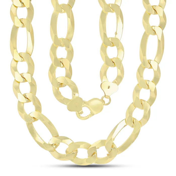 Silver Sterling Silver 1014mm Solid Figaro Chain NecklaceRhodium Plated or 14K Yellow Plated Lobster Lock Necklaces Silver Sterling Silver 1014mm Solid Figaro Chain NecklaceRhodium Plated or 14K Yellow Plated Lobster Lock Necklaces