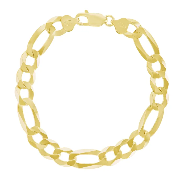 Silver Sterling Silver 1014mm Solid Figaro Chain NecklaceRhodium Plated or 14K Yellow Plated Lobster Lock Necklaces Silver Sterling Silver 1014mm Solid Figaro Chain NecklaceRhodium Plated or 14K Yellow Plated Lobster Lock Necklaces