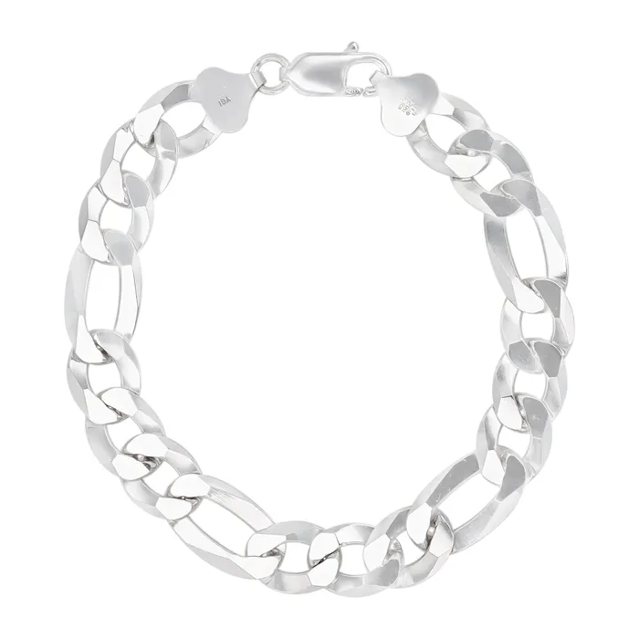 Silver Sterling Silver 1014mm Solid Figaro Chain NecklaceRhodium Plated or 14K Yellow Plated Lobster Lock Necklaces Silver Sterling Silver 1014mm Solid Figaro Chain NecklaceRhodium Plated or 14K Yellow Plated Lobster Lock Necklaces