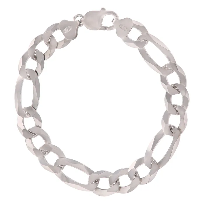 Silver Sterling Silver 1014mm Solid Figaro Chain NecklaceRhodium Plated or 14K Yellow Plated Lobster Lock Necklaces Silver Sterling Silver 1014mm Solid Figaro Chain NecklaceRhodium Plated or 14K Yellow Plated Lobster Lock Necklaces