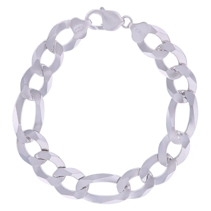 Silver Sterling Silver 1014mm Solid Figaro Chain NecklaceRhodium Plated or 14K Yellow Plated Lobster Lock Necklaces Silver Sterling Silver 1014mm Solid Figaro Chain NecklaceRhodium Plated or 14K Yellow Plated Lobster Lock Necklaces