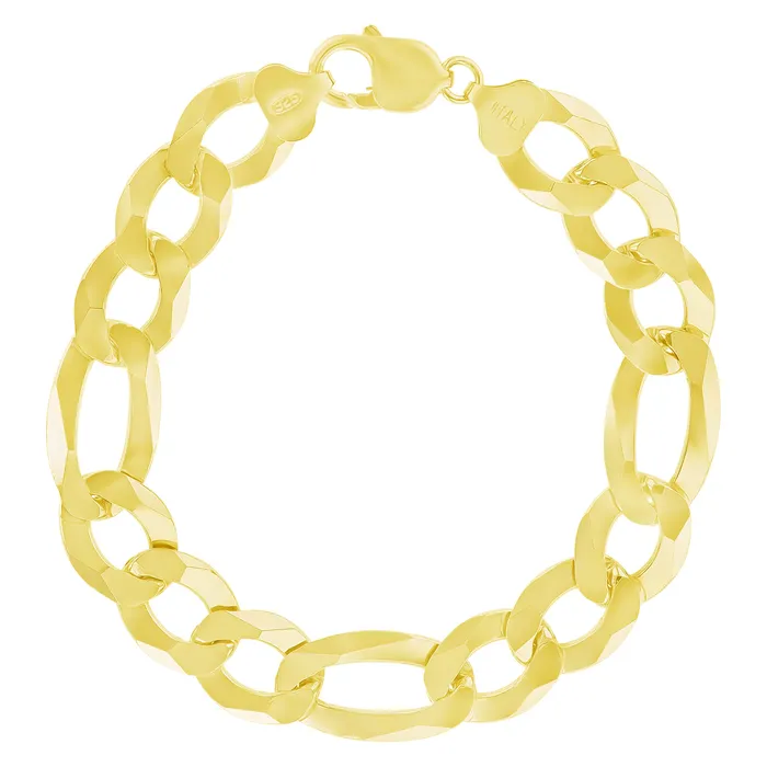 Silver Sterling Silver 1014mm Solid Figaro Chain NecklaceRhodium Plated or 14K Yellow Plated Lobster Lock Necklaces Silver Sterling Silver 1014mm Solid Figaro Chain NecklaceRhodium Plated or 14K Yellow Plated Lobster Lock Necklaces