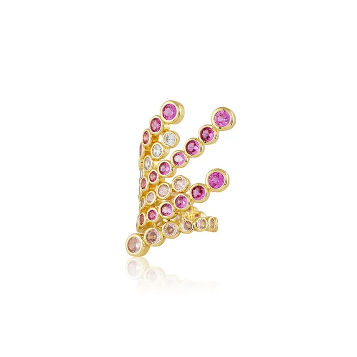 SS25Mainline Rings Red Crystal Galaxy Ring