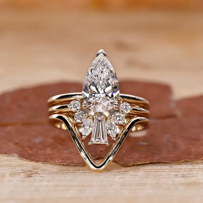 Trio Wedding Ring Set The Ultimate Expression of Love Diamondrensu Rings Trio Wedding Ring Set The Ultimate Expression of Love Diamondrensu Rings