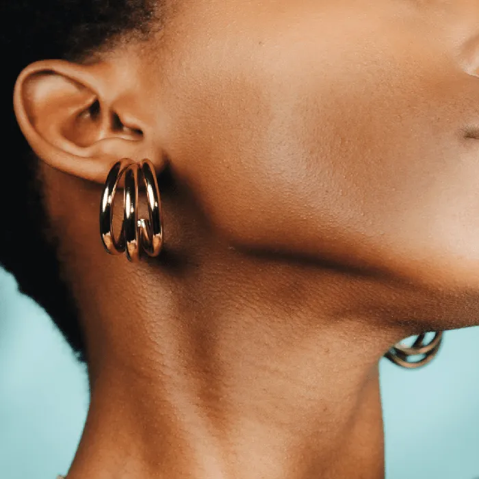 Triple Layer Hoop Earring Betty and Biddy Earrings